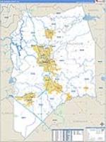 San Joaquin, Ca Carrier Route Wall Map